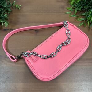 【送料&関税込】BY FAR Orange Leather Mini Handbag Orange Leather Shoulder Bag, Orange Purse, Orange Leather